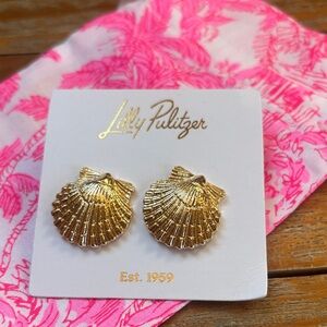 Lilly Pulitzer Gold Sun Shell Earrings